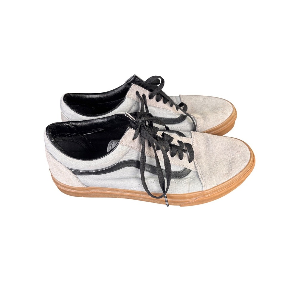Vans Old Skool Grey Black Gum Sole Skate Shoes Mens 10 Low Top Sneakers 721356